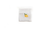 Cocktail Napkin with Hand Embroidered Mango