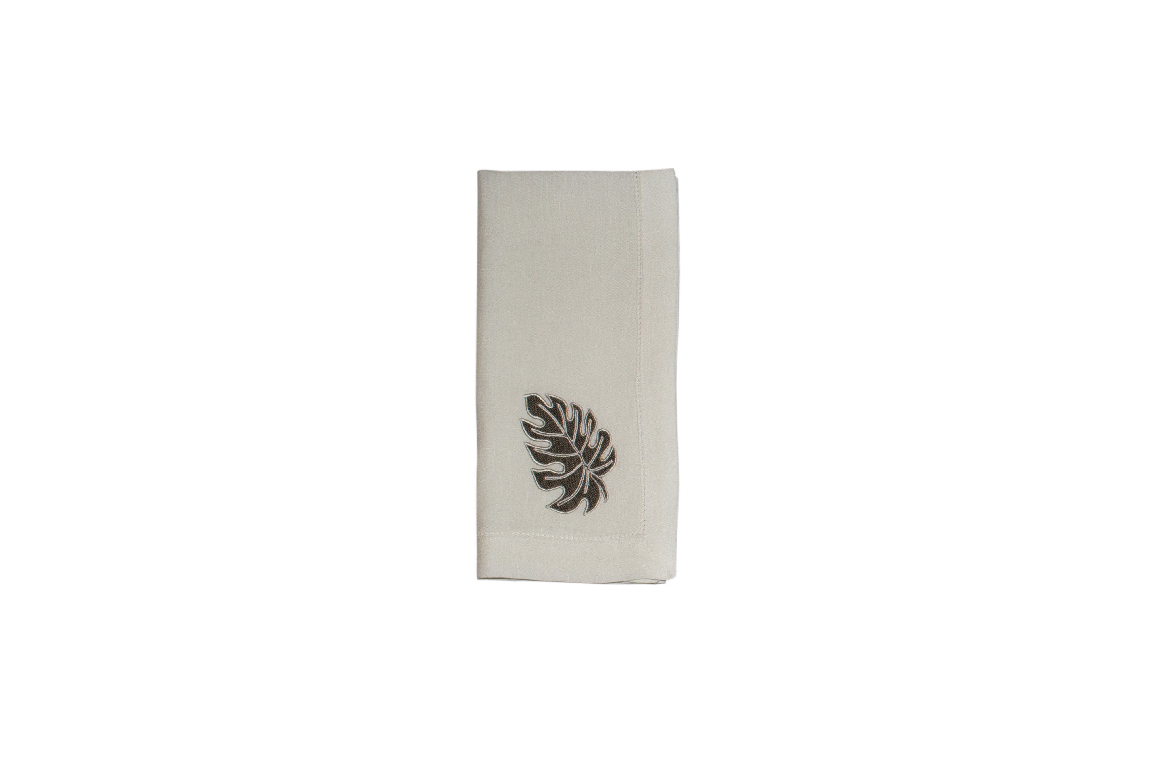 Grey Palm Leaf Napkin