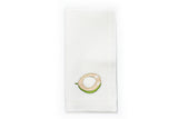 White Napkin with Hand Embroidered Buko