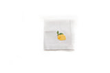 Cocktail Napkin with Hand Embroidered Mango