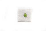 Cocktail Napkin with Hand Embroidered Anahaw Leaf